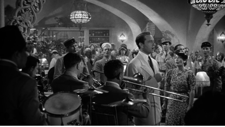 The "la marseillaise" scene from Casablanca